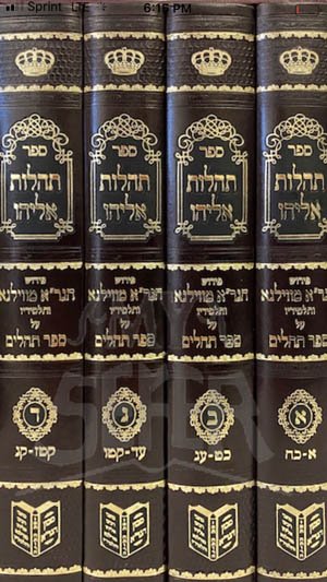 Tehilot Eliyahu al Tehillim