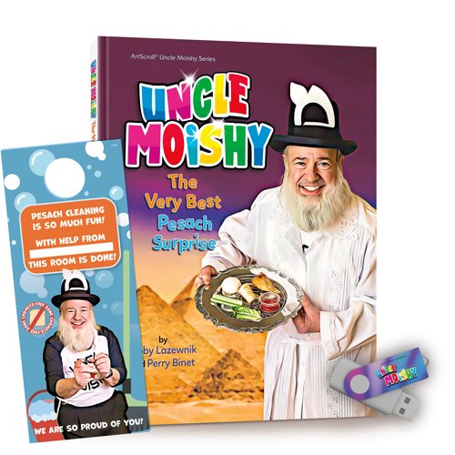 Uncle Moishy Pesach Book + USB + FREE Door Hanger! [USB + Story Book]