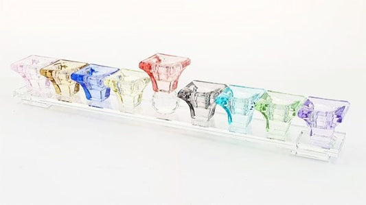 Crystal Menorah-Colored Cups