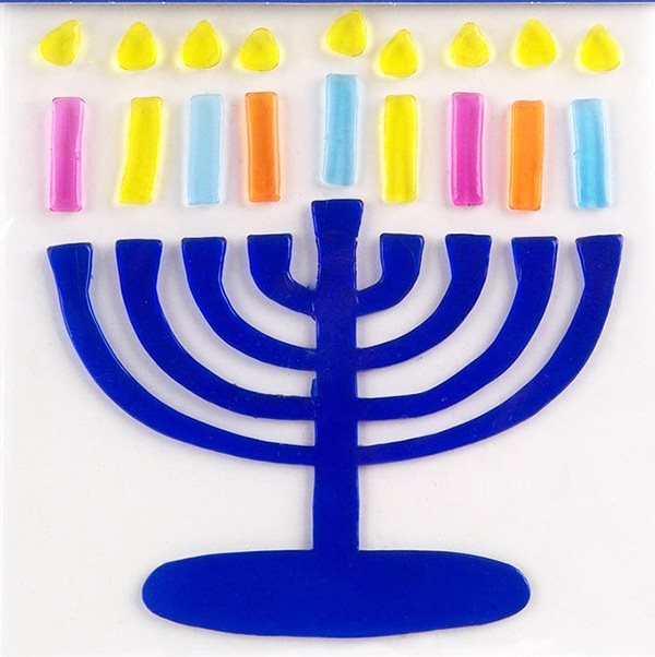 Sticky Menorah Window Cling Decoration