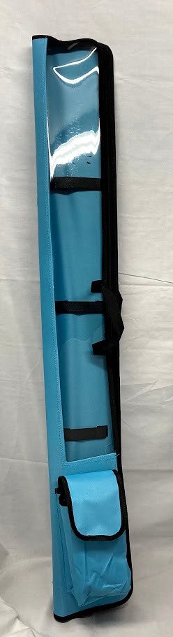 Light Blue Vinyl Lulav Holder with Shoulder Strap and Etrog Pouch 47" Long