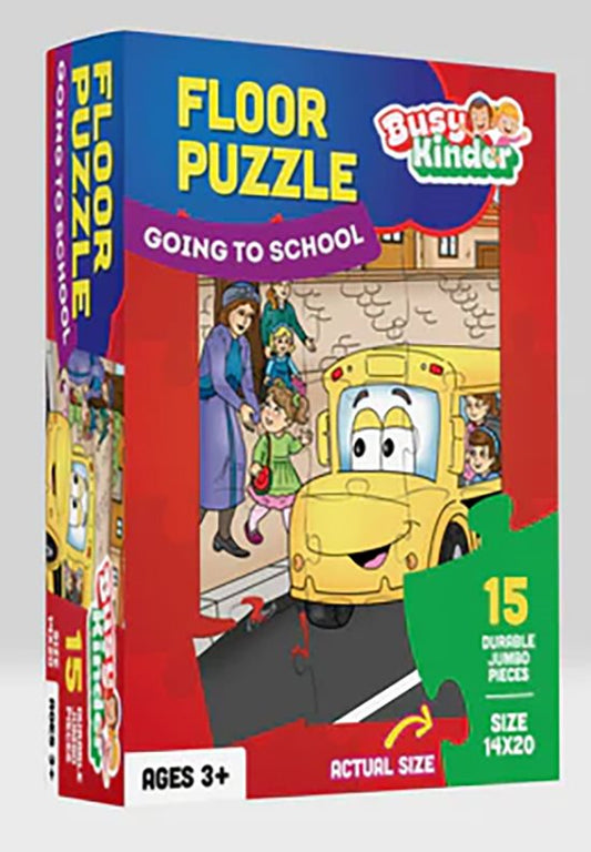 Going to school 15 piece floor puzzle