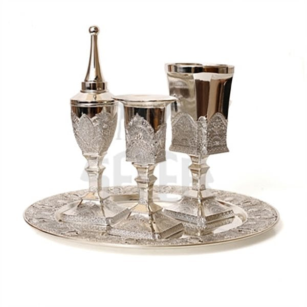 4 pc. Silverplate Havdalla Set- Filigree