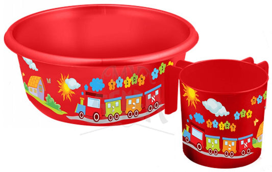 Kinder Shpiel Negel Vasser Set - Red