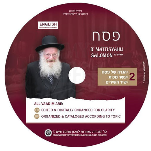 Rav Mattisyahu Salomon Vaadim - Pesach DOUBLE CD