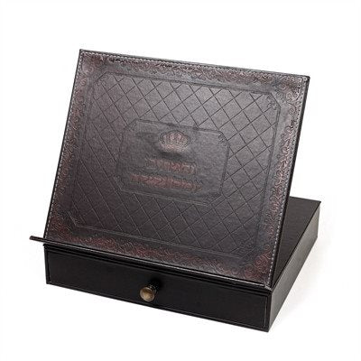 Paldinox Leather (PU) Tabletop Shtender with Drawer 14" x 12"
