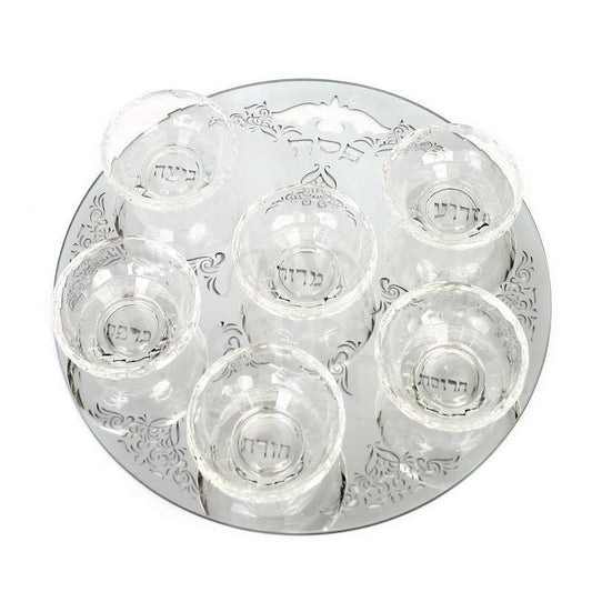 Crystal Seder Plate-15"